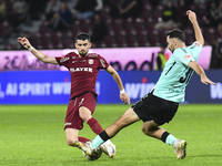 CFR Cluj plays against UTA Arad in the Romanian Superliga at Dr. Constantin Radulescu Stadium in Cluj-Napoca, Romania, on September 28, 2024...