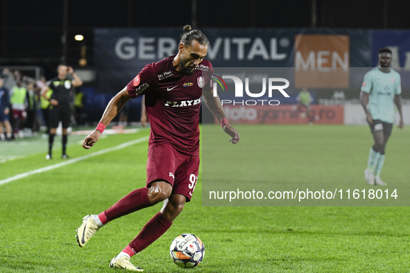 CFR Cluj plays against UTA Arad in the Romanian Superliga at Dr. Constantin Radulescu Stadium in Cluj-Napoca, Romania, on September 28, 2024...