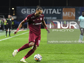 CFR Cluj plays against UTA Arad in the Romanian Superliga at Dr. Constantin Radulescu Stadium in Cluj-Napoca, Romania, on September 28, 2024...