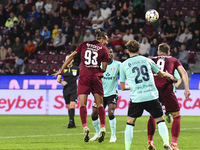 CFR Cluj plays against UTA Arad in the Romanian Superliga at Dr. Constantin Radulescu Stadium in Cluj-Napoca, Romania, on September 28, 2024...