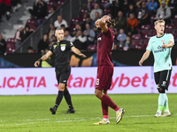 CFR Cluj plays against UTA Arad in the Romanian Superliga at Dr. Constantin Radulescu Stadium in Cluj-Napoca, Romania, on September 28, 2024...