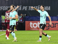 CFR Cluj plays against UTA Arad in the Romanian Superliga at Dr. Constantin Radulescu Stadium in Cluj-Napoca, Romania, on September 28, 2024...