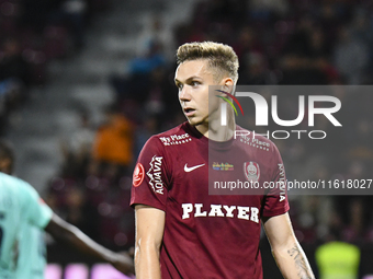 CFR Cluj plays against UTA Arad in the Romanian Superliga at Dr. Constantin Radulescu Stadium in Cluj-Napoca, Romania, on September 28, 2024...