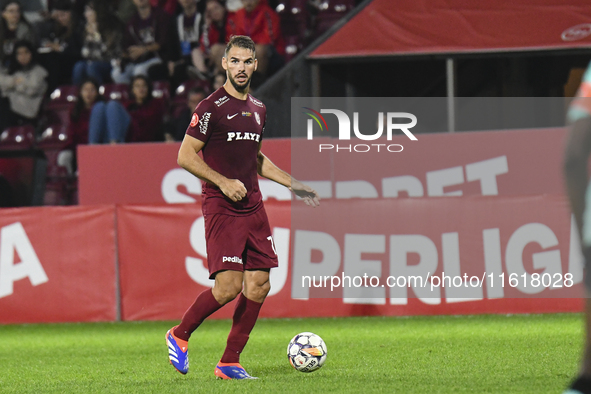 CFR Cluj plays against UTA Arad in the Romanian Superliga at Dr. Constantin Radulescu Stadium in Cluj-Napoca, Romania, on September 28, 2024...