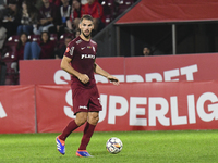 CFR Cluj plays against UTA Arad in the Romanian Superliga at Dr. Constantin Radulescu Stadium in Cluj-Napoca, Romania, on September 28, 2024...