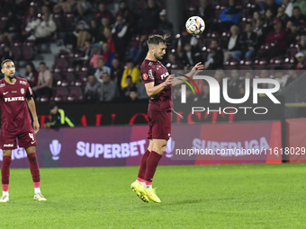 CFR Cluj plays against UTA Arad in the Romanian Superliga at Dr. Constantin Radulescu Stadium in Cluj-Napoca, Romania, on September 28, 2024...