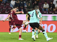 CFR Cluj plays against UTA Arad in the Romanian Superliga at Dr. Constantin Radulescu Stadium in Cluj-Napoca, Romania, on September 28, 2024...