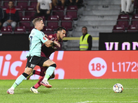 CFR Cluj plays against UTA Arad in the Romanian Superliga at Dr. Constantin Radulescu Stadium in Cluj-Napoca, Romania, on September 28, 2024...