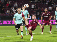 CFR Cluj plays against UTA Arad in the Romanian Superliga at Dr. Constantin Radulescu Stadium in Cluj-Napoca, Romania, on September 28, 2024...