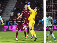 CFR Cluj plays against UTA Arad in the Romanian Superliga at Dr. Constantin Radulescu Stadium in Cluj-Napoca, Romania, on September 28, 2024...