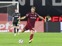 CFR Cluj plays against UTA Arad in the Romanian Superliga at Dr. Constantin Radulescu Stadium in Cluj-Napoca, Romania, on September 28, 2024...