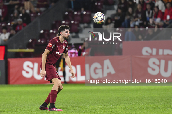 CFR Cluj plays against UTA Arad in the Romanian Superliga at Dr. Constantin Radulescu Stadium in Cluj-Napoca, Romania, on September 28, 2024...