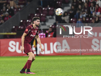 CFR Cluj plays against UTA Arad in the Romanian Superliga at Dr. Constantin Radulescu Stadium in Cluj-Napoca, Romania, on September 28, 2024...