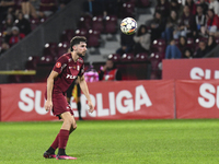 CFR Cluj plays against UTA Arad in the Romanian Superliga at Dr. Constantin Radulescu Stadium in Cluj-Napoca, Romania, on September 28, 2024...