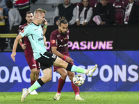 CFR Cluj plays against UTA Arad in the Romanian Superliga at Dr. Constantin Radulescu Stadium in Cluj-Napoca, Romania, on September 28, 2024...