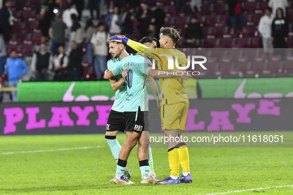 CFR Cluj plays against UTA Arad in the Romanian Superliga at Dr. Constantin Radulescu Stadium in Cluj-Napoca, Romania, on September 28, 2024...