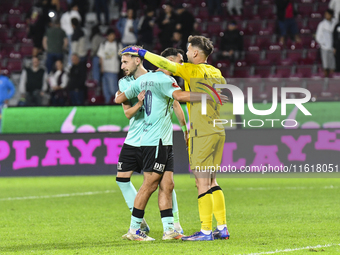 CFR Cluj plays against UTA Arad in the Romanian Superliga at Dr. Constantin Radulescu Stadium in Cluj-Napoca, Romania, on September 28, 2024...