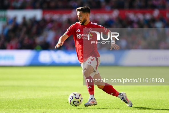 Alex Moreno of Nottingham Forest during the Premier League match between Nottingham Forest and Fulham at the City Ground in Nottingham, Engl...