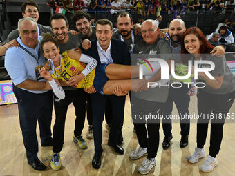 Monica De Gennaro of Prosecco Doc Imoco Conegliano participates in the Supercoppa Fineco Lega Volley Femminile between Prosecco Doc Imoco Co...