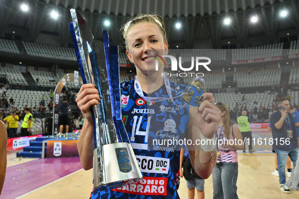 Joanna Wolosz of Prosecco Doc Imoco Conegliano participates in the Supercoppa Fineco Lega Volley Femminile between Prosecco Doc Imoco Conegl...