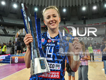 Joanna Wolosz of Prosecco Doc Imoco Conegliano participates in the Supercoppa Fineco Lega Volley Femminile between Prosecco Doc Imoco Conegl...