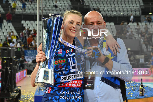 Joanna Wolosz of Prosecco Doc Imoco Conegliano during the Supercoppa Fineco Lega Volley Femminile between Prosecco Doc Imoco Conegliano and...