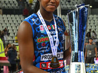 Merit Adigwe of Prosecco Doc Imoco Conegliano during the Supercoppa Fineco Lega Volley Femminile between Prosecco Doc Imoco Conegliano and V...