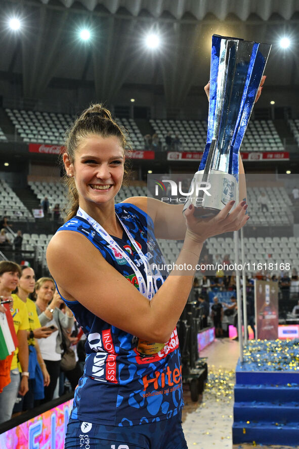 Cristina Chirichella of Prosecco Doc Imoco Conegliano during the Supercoppa Fineco Lega Volley Femminile between Prosecco Doc Imoco Coneglia...