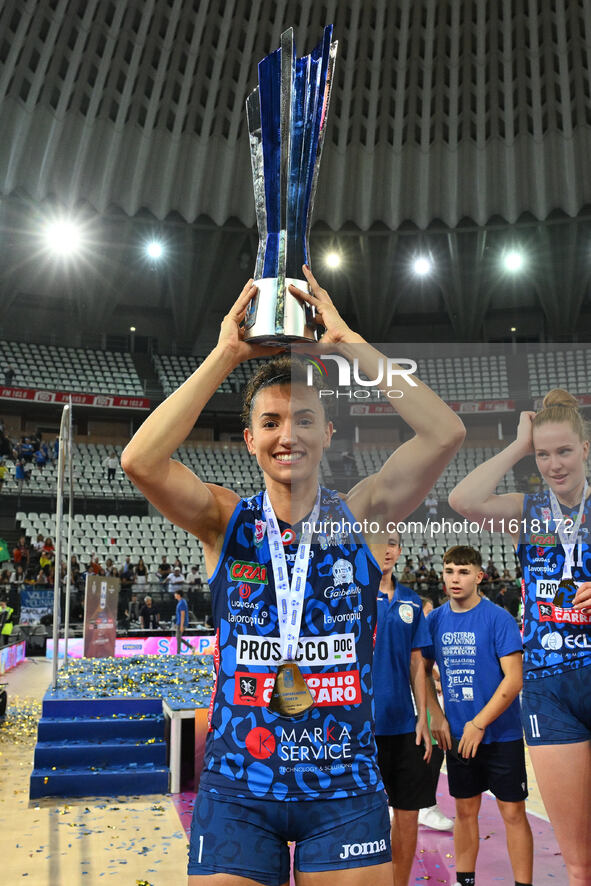 Gabriela Braga Guimaraes of Prosecco Doc Imoco Conegliano during the Supercoppa Fineco Lega Volley Femminile between Prosecco Doc Imoco Cone...