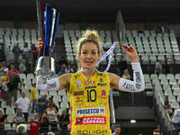 Monica De Gennaro of Prosecco Doc Imoco Conegliano during the Supercoppa Fineco Lega Volley Femminile between Prosecco Doc Imoco Conegliano...