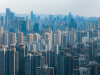 High-rise buildings are seen in downtown Chongqing in Chongqing, China, on September 28, 2024. (