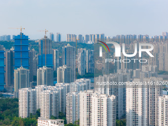 High-rise buildings are seen in downtown Chongqing in Chongqing, China, on September 28, 2024. (