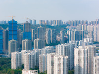 High-rise buildings are seen in downtown Chongqing in Chongqing, China, on September 28, 2024. (