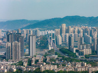 High-rise buildings are seen in downtown Chongqing in Chongqing, China, on September 28, 2024. (