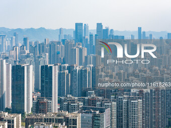 High-rise buildings are seen in downtown Chongqing in Chongqing, China, on September 28, 2024. (