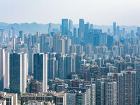 High-rise buildings are seen in downtown Chongqing in Chongqing, China, on September 28, 2024. (