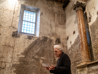 Director Abel Ferrara attends the ''Divine Echoes'' poems reading at Sant' Andrea De Scaphis in Rome, Italy, on September 28, 2024. (