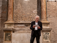 Director Abel Ferrara attends the ''Divine Echoes'' poems reading at Sant' Andrea De Scaphis in Rome, Italy, on September 28, 2024. (