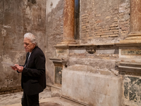 Director Abel Ferrara attends the ''Divine Echoes'' poems reading at Sant' Andrea De Scaphis in Rome, Italy, on September 28, 2024. (