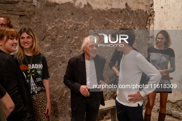 Director Abel Ferrara attends the ''Divine Echoes'' poems reading at Sant' Andrea De Scaphis in Rome, Italy, on September 28, 2024. 