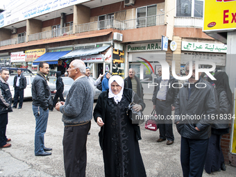 In Beirut, Lebanon, on January 2010, Palestinian refugee women are on the streets of Burj Al-Baraineh Palestinian refugee camp. Burj al-Bara...