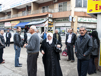 In Beirut, Lebanon, on January 2010, Palestinian refugee women are on the streets of Burj Al-Baraineh Palestinian refugee camp. Burj al-Bara...