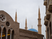 Mohammad Al-Amin Mosque architectural photography taken in Beirut, Lebanon, in January 2010. The Blue Mosque is a Sunni Muslim mosque locate...