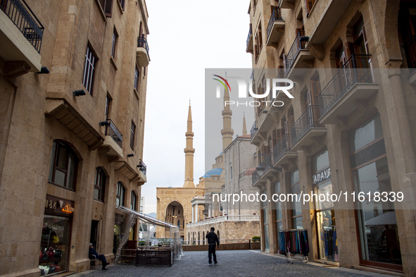 Mohammad Al-Amin Mosque architectural photography taken in Beirut, Lebanon, in January 2010. The Blue Mosque is a Sunni Muslim mosque locate...