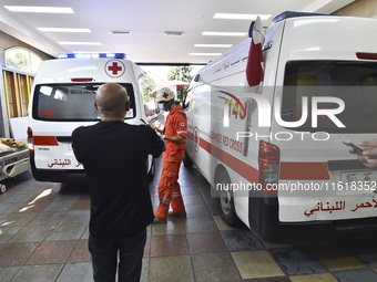 The Lebanese Ministry of Health asks hospitals in the southern suburbs of Beirut to evacuate patients to receive those wounded in the Israel...