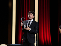 Pedro Martin-Calero receives the Silver Shell for Best Direction during the 72nd edition of the San Sebastian International Film Festival in...