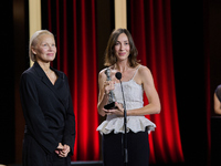 The film The Last Show Girl with its director Gia Coppola and actress Pamela Anderson receives the special jury prize during the 72nd editio...