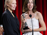 The film The Last Show Girl with its director Gia Coppola and actress Pamela Anderson receives the special jury prize during the 72nd editio...