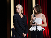 The film The Last Show Girl with its director Gia Coppola and actress Pamela Anderson receives the special jury prize during the 72nd editio...