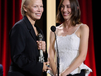 The film The Last Show Girl with its director Gia Coppola and actress Pamela Anderson receives the special jury prize during the 72nd editio...